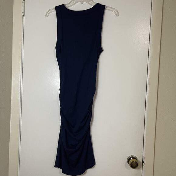 NWOT Michael Stars Demi Ribbed bodycon tank dress nocturnal blue 2557 Medium - Picture 5 of 6